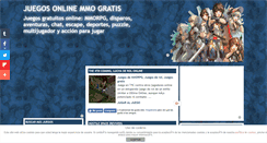 Desktop Screenshot of juegosonlinemmogratis.com
