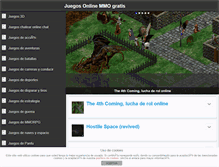 Tablet Screenshot of juegosonlinemmogratis.com